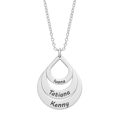 Collana Gocce Eterne™ personalizzata con nomi incisi