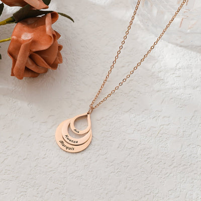 Collana Gocce Eterne™ personalizzata con nomi incisi