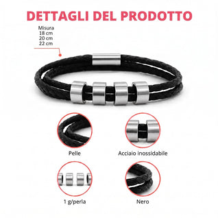 I Miei™ – Bracciale in pelle personalizzato