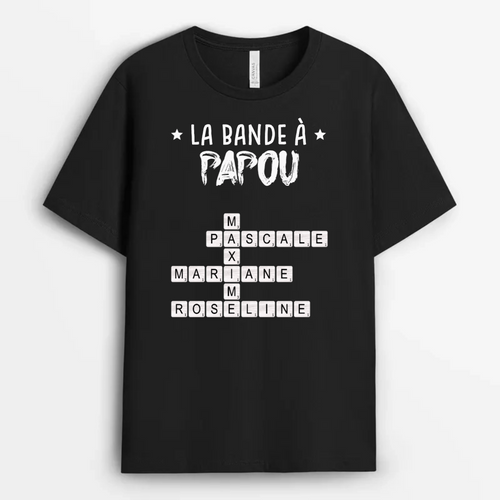 Cruciverba™ – T-shirt personalizzata “La tribù del nonno”
