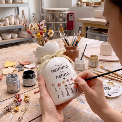 Prima di Tutto Mamma™ – Vaso di famiglia personalizzato in ceramica