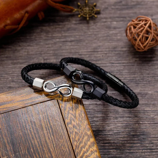 Il Mio Infinito™ - Bracciale infinito in pelle personalizzato