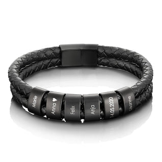 Eredità™ – Bracciale in pelle personalizzato per il nonno