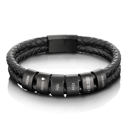 Eredità™ – Bracciale in pelle personalizzato per il nonno