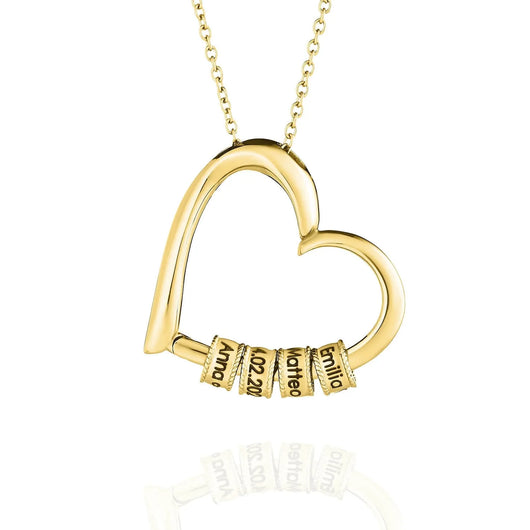 Collana a cuore personalizzata con nomi per la mamma