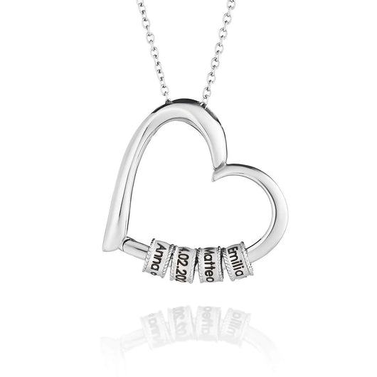 Collana a cuore personalizzata con nomi per la mamma
