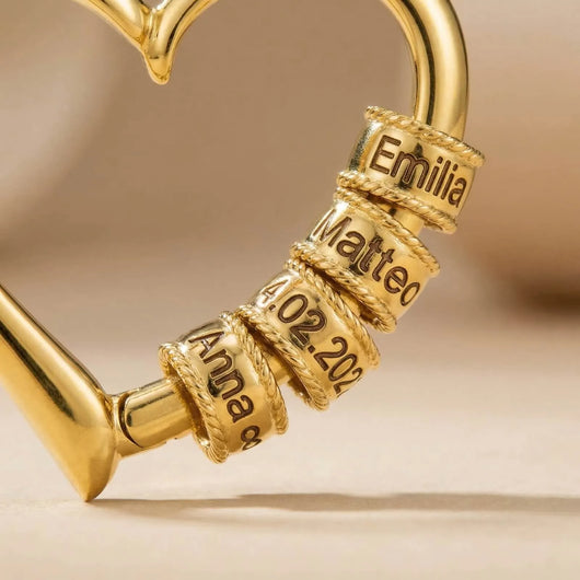 Collana a cuore personalizzata con nomi per la mamma