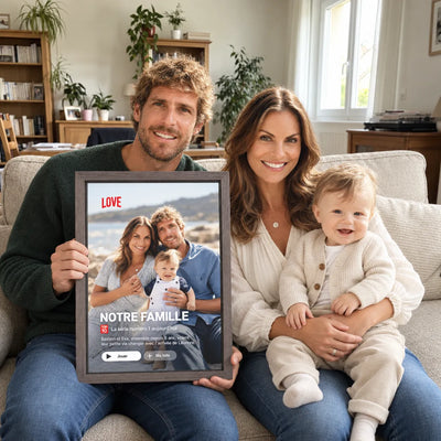 Tela personalizzata Noi Due™ con foto di coppia in stile copertina di serie