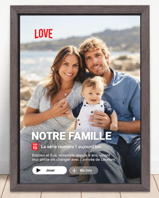 Tela personalizzata Noi Due™ con foto di coppia in stile copertina di serie