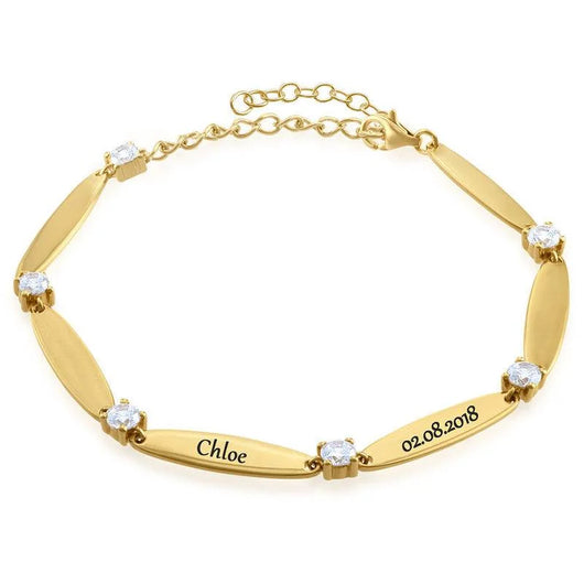 Bracciale personalizzato con nomi incisi