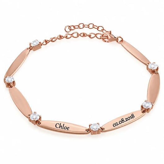 Bracciale personalizzato con nomi incisi