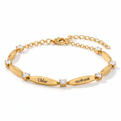 Bracciale personalizzato con nomi incisi