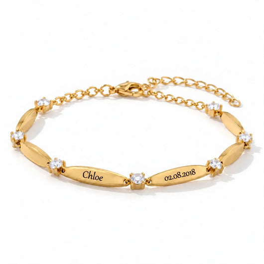Bracciale personalizzato con nomi incisi