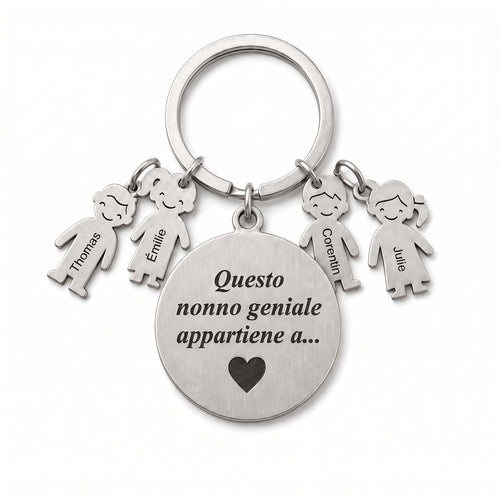 Nonno Fantastico™ – Portachiavi personalizzato per il nonno