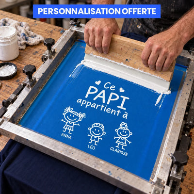 T-shirt personalizzata per il nonno con i nomi dei nipoti
