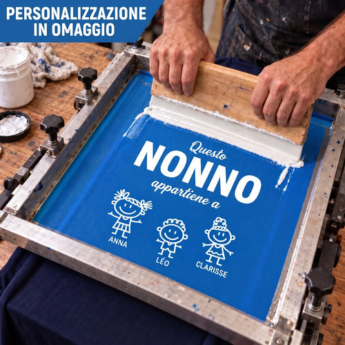 Il Nostro Nonno™ - T-shirt personalizzata con i nomi dei nipoti