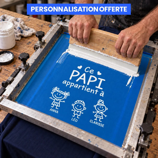 T-shirt personalizzata per il nonno con i nomi dei nipoti