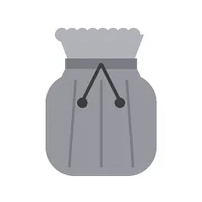 Sacchetto in raso grigio