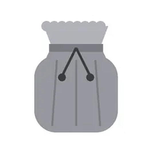 Sacchetto in raso grigio