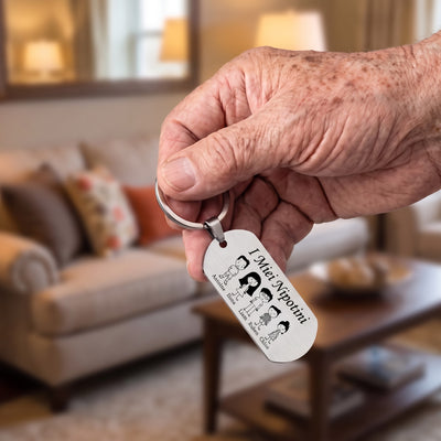 Portachiavi di famiglia personalizzato I Miei Nipotini™