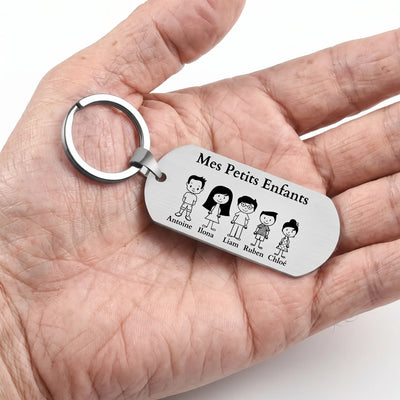 Portachiavi di famiglia personalizzato I Miei Nipotini™