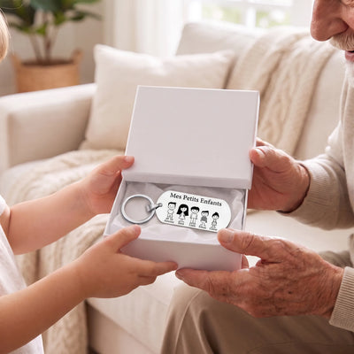 Portachiavi di famiglia personalizzato I Miei Nipotini™