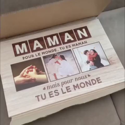 Il Nostro Mondo™ - Tela con foto personalizzata mamma/papà