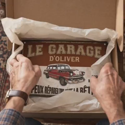 Il Mio Garage™ - Targa da garage personalizzata Nonno
