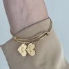 Bracciale personalizzato con cuori incisi con i nomi