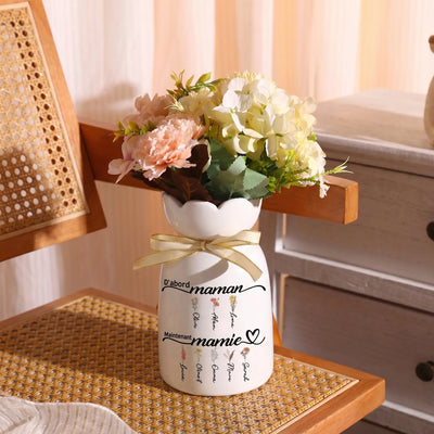 Prima di Tutto Mamma™ – vaso in ceramica personalizzato con i nomi della famiglia