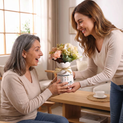 Prima di Tutto Mamma™ – vaso in ceramica personalizzato con i nomi della famiglia